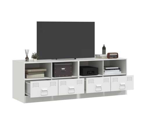 vidaXL Muebles para TV 2 unidades acero blanco 67x39x44 cm