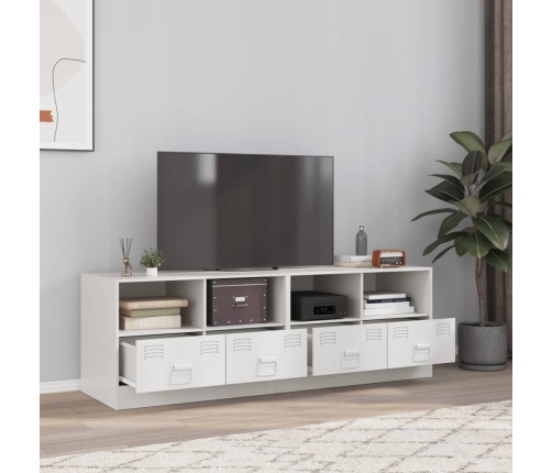 vidaXL Muebles para TV 2 unidades acero blanco 67x39x44 cm