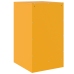 Mesitas de noche 2 uds acero amarillo mostaza 34,5x39x62 cm