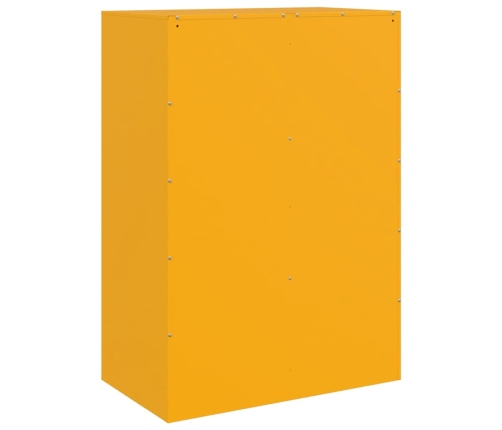 Aparador de acero amarillo mostaza 67x39x95 cm