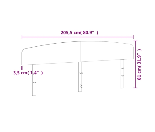 Cabecero de cama madera maciza de pino marrón cera 200 cm