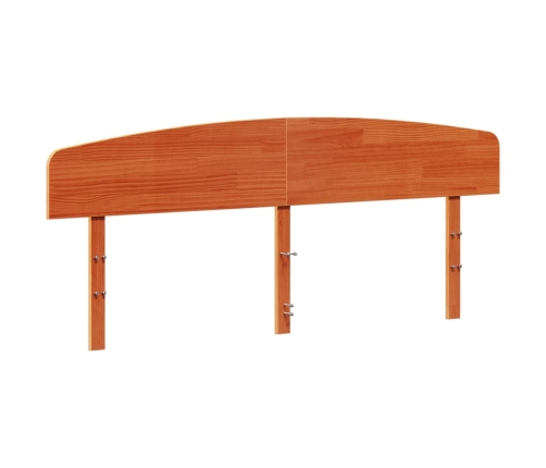 Cabecero de cama madera maciza de pino marrón cera 180 cm