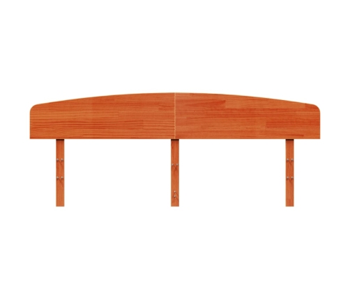 Cabecero de cama madera maciza de pino marrón cera 180 cm