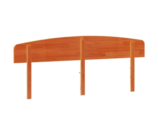 Cabecero de cama madera maciza de pino marrón cera 180 cm