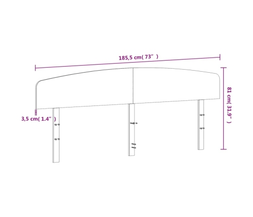 Cabecero de cama madera maciza de pino marrón cera 180 cm