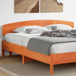 Cabecero de cama madera maciza de pino marrón cera 180 cm