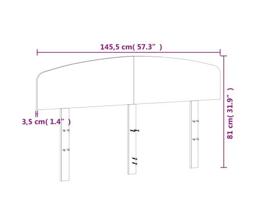 Cabecero de madera maciza de pino 140 cm