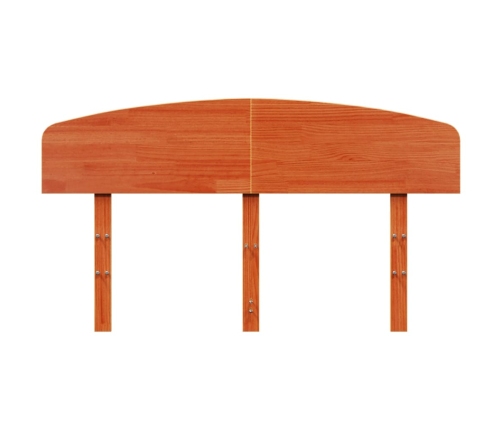 Cabecero de cama madera maciza de pino marrón cera 140 cm
