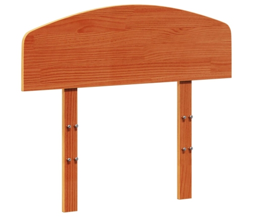 Cabecero de cama madera maciza de pino marrón cera 100 cm