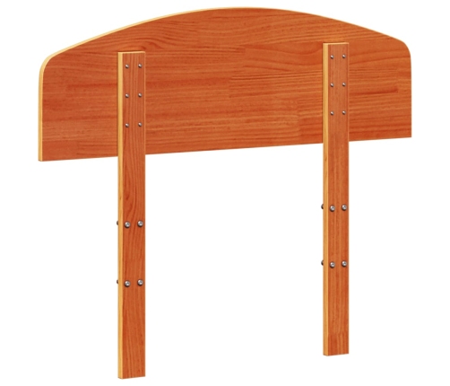 Cabecero de cama madera maciza de pino marrón cera 100 cm