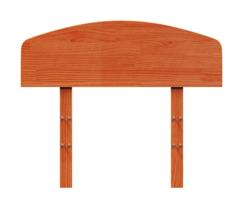 Cabecero de cama madera maciza de pino marrón cera 75 cm