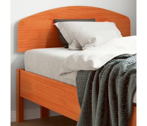 Cabecero de cama madera maciza de pino marrón cera 75 cm