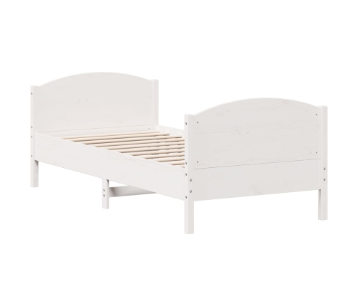 Estructura cama sin colchón madera maciza pino blanca 100x200cm