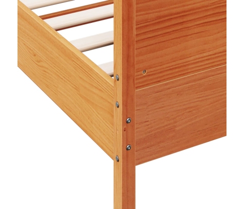 Estructura de cama sin colchón madera de pino marrón 90x200 cm