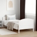 Estructura de cama sin colchón madera maciza blanca 90x190 cm