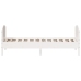 Estructura de cama sin colchón madera maciza blanca 90x190 cm