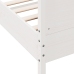 Estructura de cama sin colchón madera maciza blanca 90x190 cm