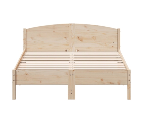 Estructura de cama sin colchón madera de pino maciza 120x200 cm