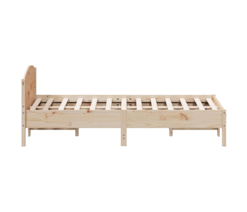 Estructura de cama sin colchón madera de pino maciza 120x200 cm