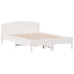 Estructura de cama sin colchón madera de pino blanca 120x200 cm