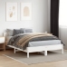 Estructura de cama sin colchón madera de pino blanca 120x200 cm