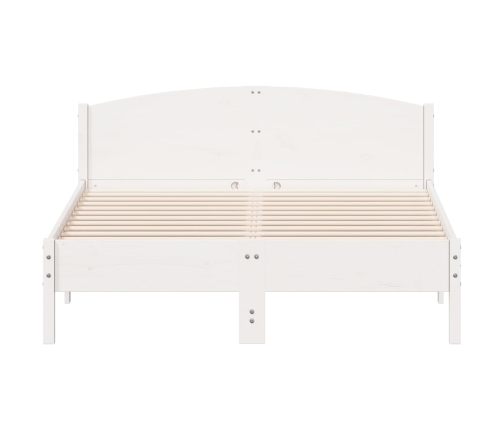 Estructura de cama sin colchón madera de pino blanca 120x200 cm