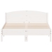 Estructura de cama sin colchón madera de pino blanca 120x200 cm