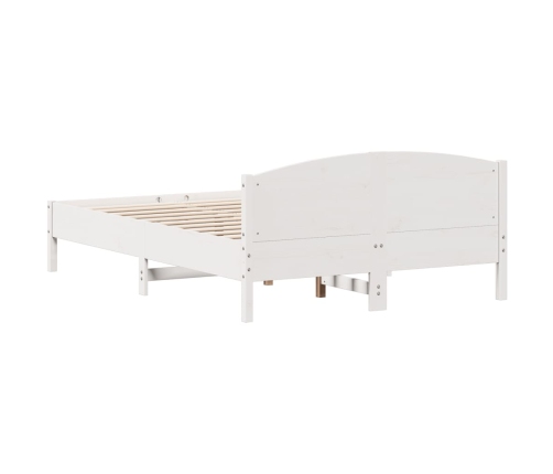 Estructura de cama sin colchón madera de pino blanca 120x200 cm