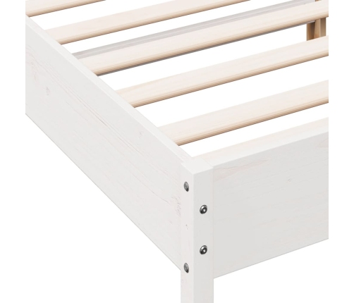 Estructura de cama sin colchón madera de pino blanca 120x200 cm