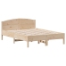 Estructura de cama sin colchón madera maciza de pino 140x190 cm