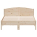 Estructura de cama sin colchón madera maciza de pino 140x190 cm