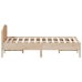 Estructura de cama sin colchón madera maciza de pino 140x190 cm