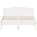 Estructura de cama sin colchón madera de pino blanca 140x190 cm