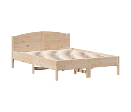 Estructura de cama sin colchón madera maciza de pino 135x190 cm