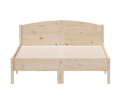 Estructura de cama sin colchón madera maciza de pino 135x190 cm