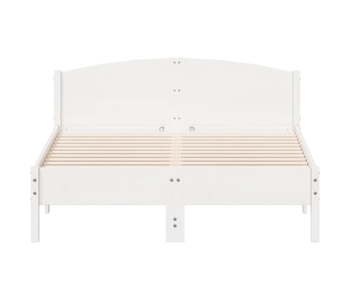 Estructura de cama sin colchón madera de pino blanco 135x190 cm