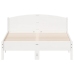 Estructura de cama sin colchón madera de pino blanco 135x190 cm