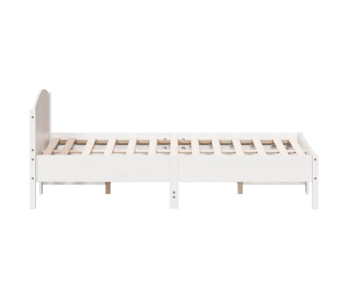 Estructura de cama sin colchón madera de pino blanco 135x190 cm