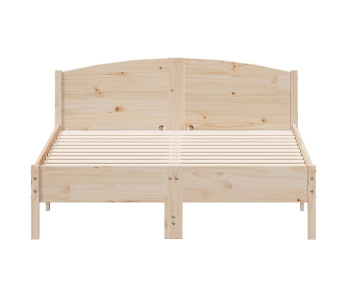 Estructura de cama sin colchón madera maciza de pino 120x190 cm