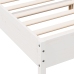 Estructura de cama sin colchón madera maciza blanca 120x190 cm