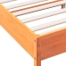 Estructura de cama sin colchón madera maciza marrón 120x190 cm