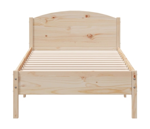 Estructura de cama sin colchón madera maciza de pino 100x200 cm