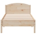 Estructura de cama sin colchón madera maciza de pino 100x200 cm