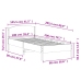 Estructura de cama sin colchón madera maciza de pino 100x200 cm