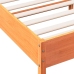 Cama sin colchón madera maciza de pino marrón cera 100x200 cm