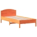 Estructura de cama sin colchón madera de pino marrón 90x200 cm
