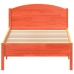 Estructura de cama sin colchón madera de pino marrón 90x200 cm