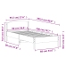 Estructura de cama sin colchón madera de pino marrón 90x200 cm