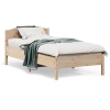 Estructura de cama sin colchón madera maciza de pino 90x190 cm