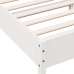 Estructura de cama sin colchón madera maciza blanca 90x190 cm